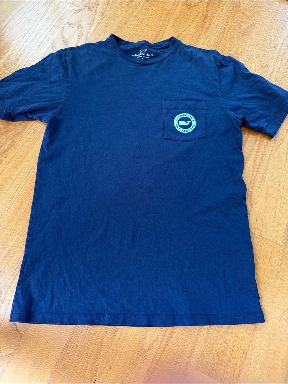Vineyard Vines Navy Short-Sleeve Pocket Tee with Logo Patch